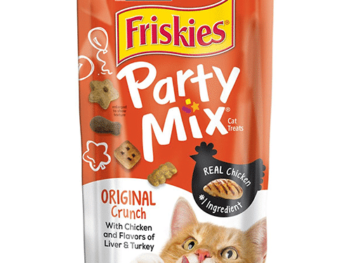 חטיף לחתול PARTY MIX בטעם עוף,כבד והודו 60 גרם | גבעת החיות